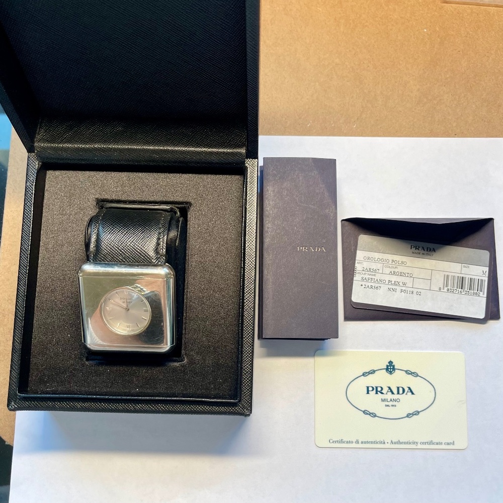 Retro Prada Saffiano Plex Watch - Cube Watch